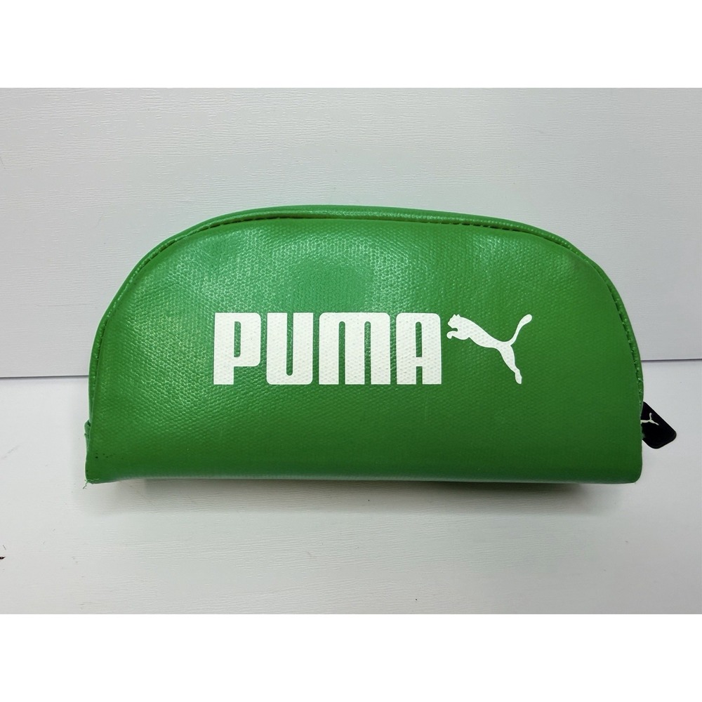 PUMA Eye Glass Sunglasses Carrying Case Zip Around Green Soft Sleeve